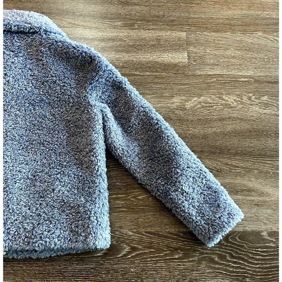 EUC Soia & Kyo DANIELA Faux Shearling Jacket Blue Size Medium Teddy Zip Coat - Picture 12 of 16